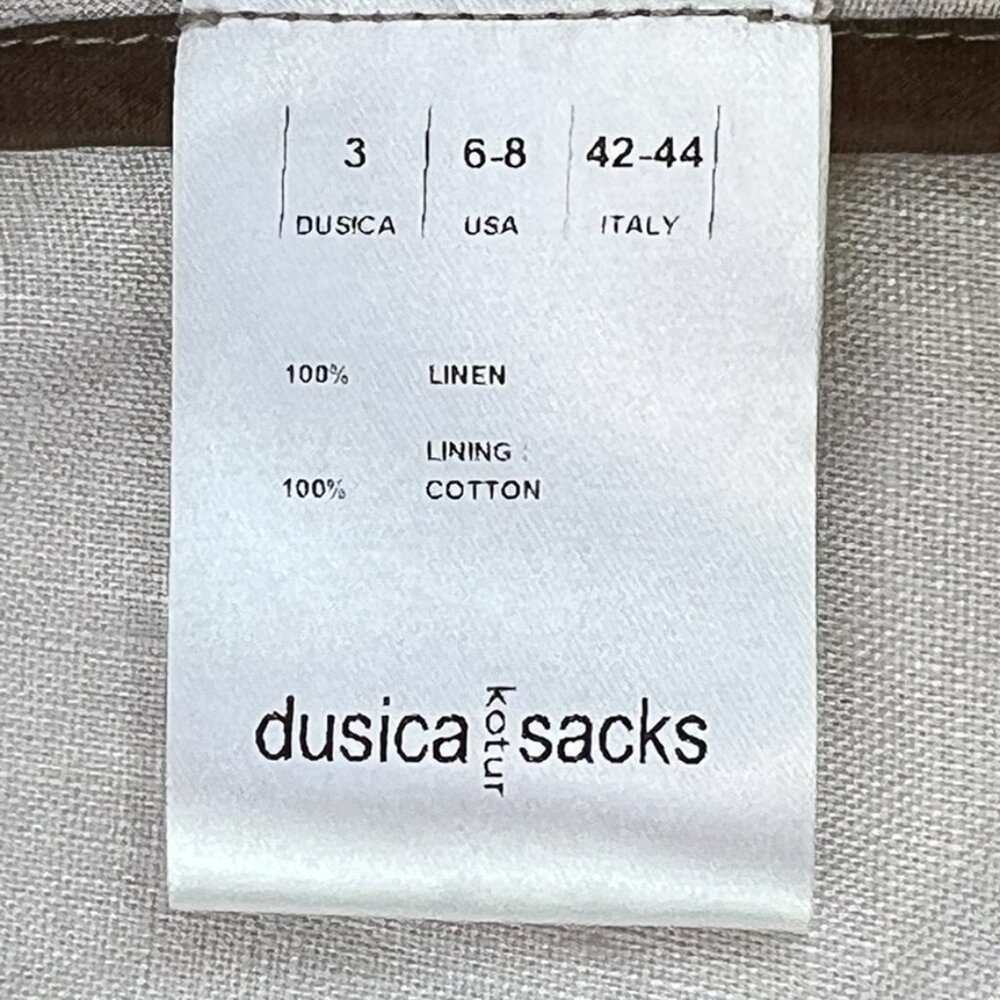 Dusica Sacks Jacket Women 8 Linen Tailored Cut Light Modern Work Party Hype Core - Picture 13 of 16